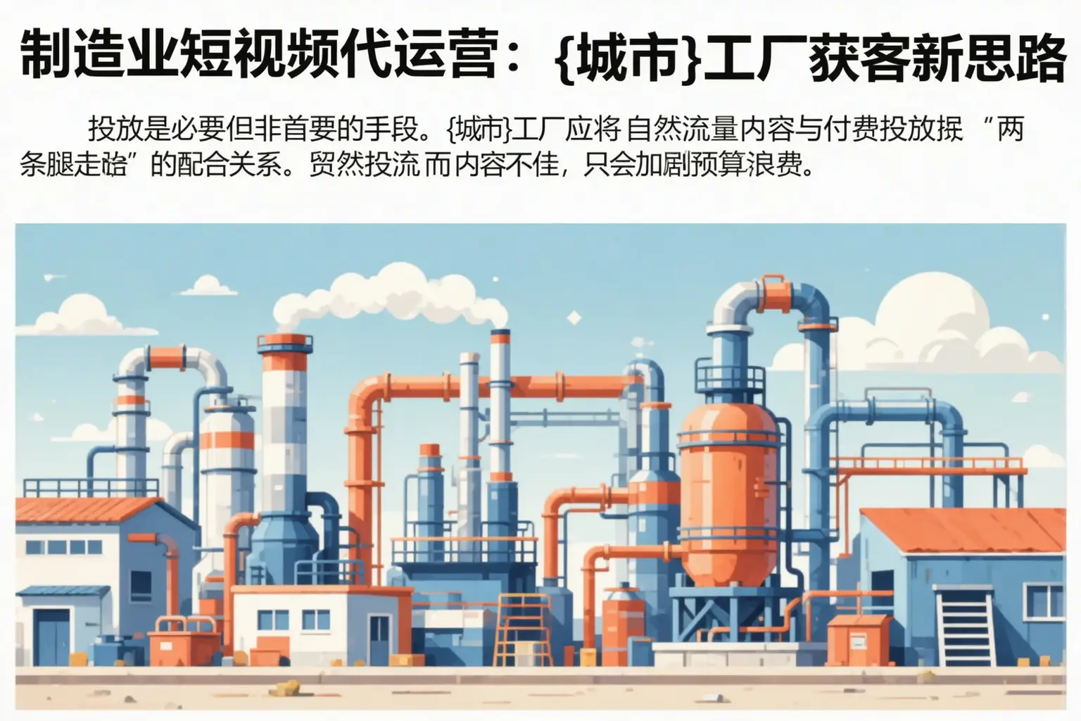 制造业短视频代运营：邯郸工厂获客新思路