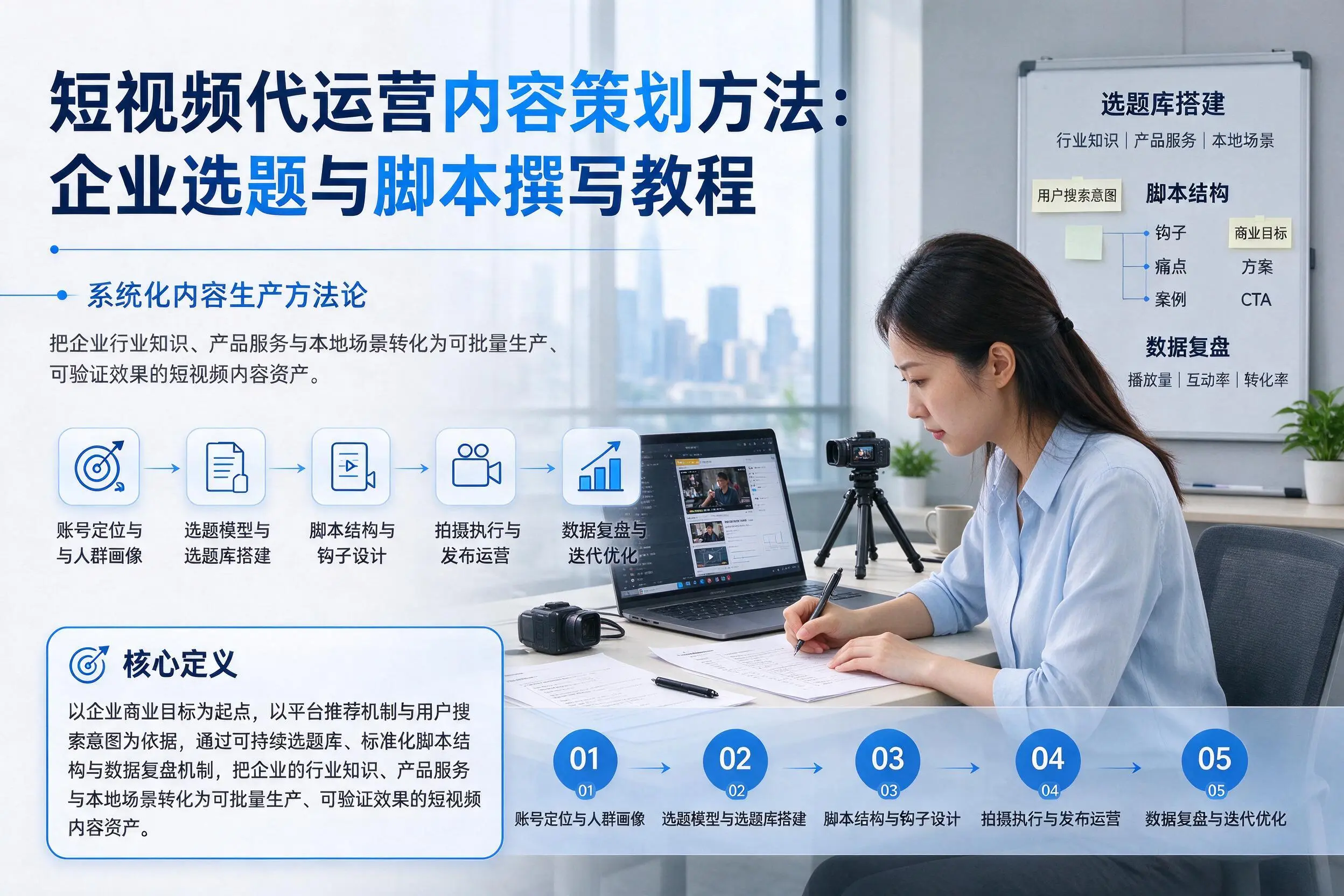 短视频代运营内容策划方法：邯郸企业选题与脚本撰写教程