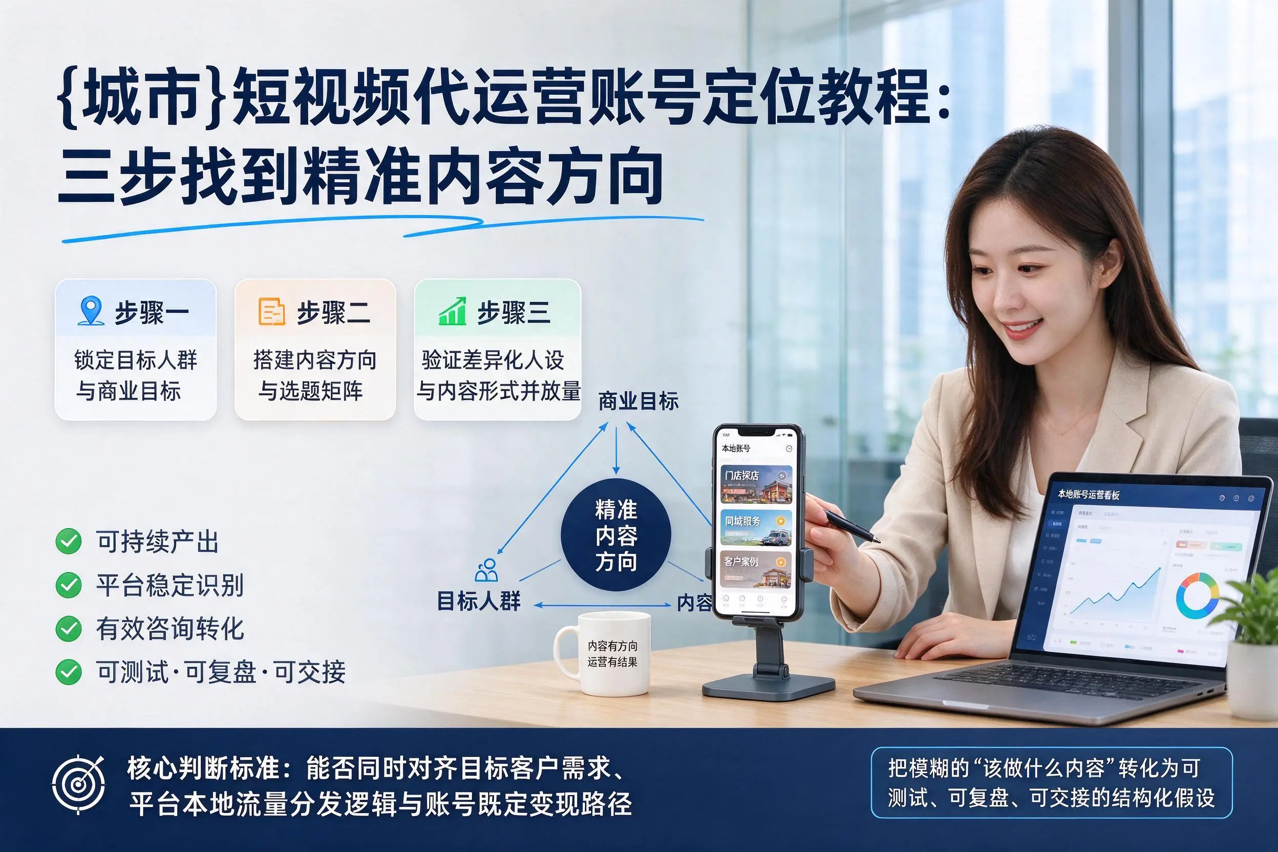 邯郸短视频代运营账号定位教程:三步找到精准内容方向