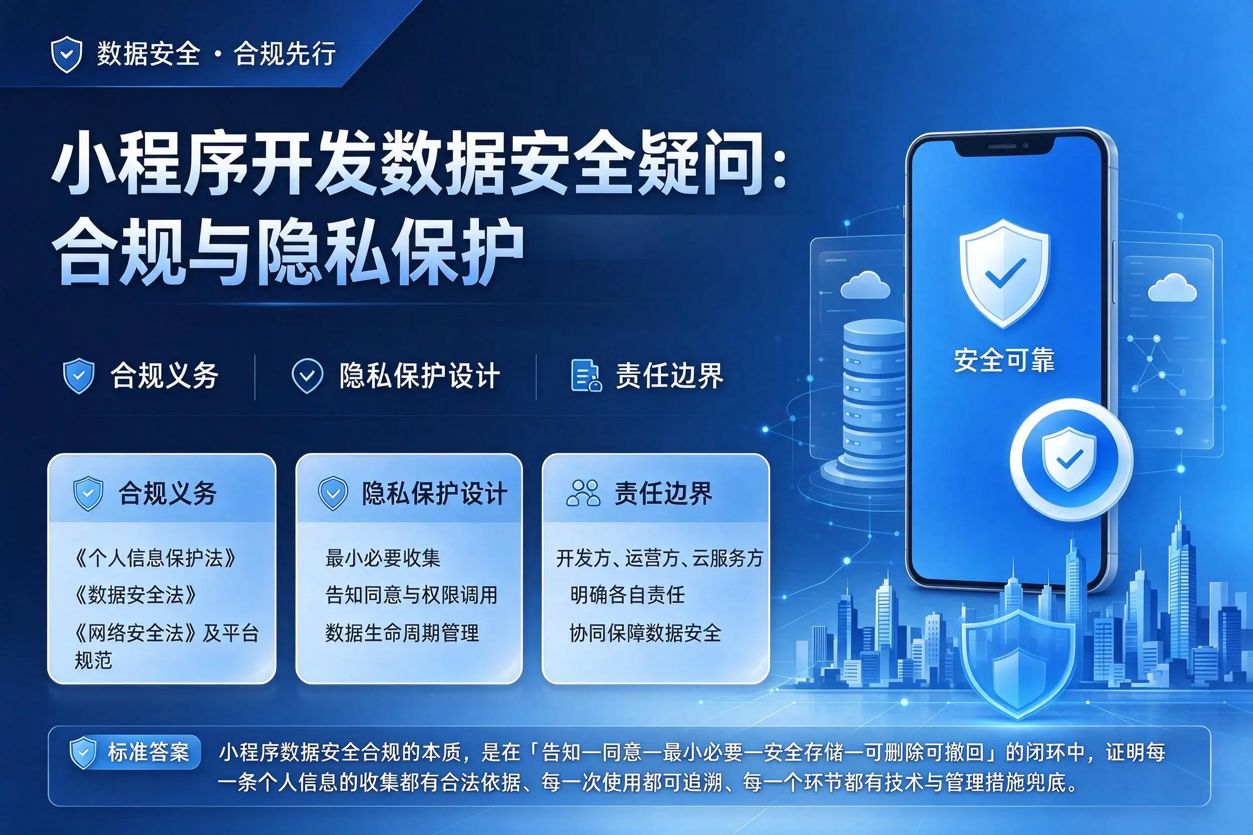 邯郸小程序开发数据安全疑问：合规与隐私保护