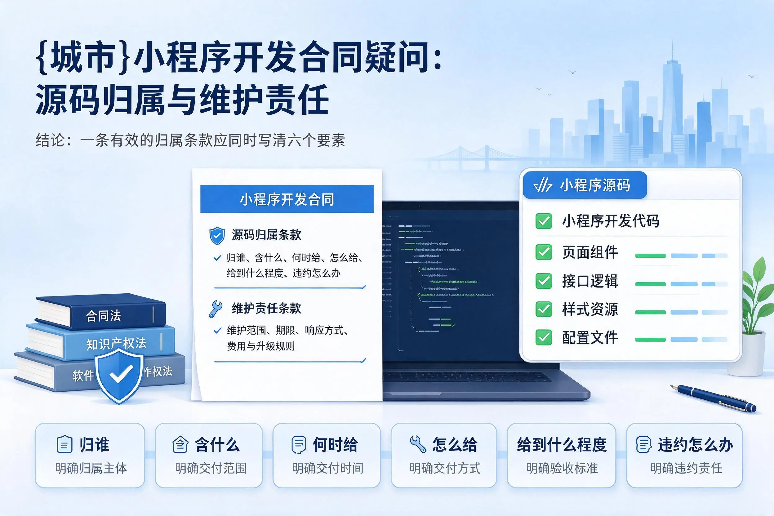 邯郸小程序开发合同疑问：源码归属与维护责任