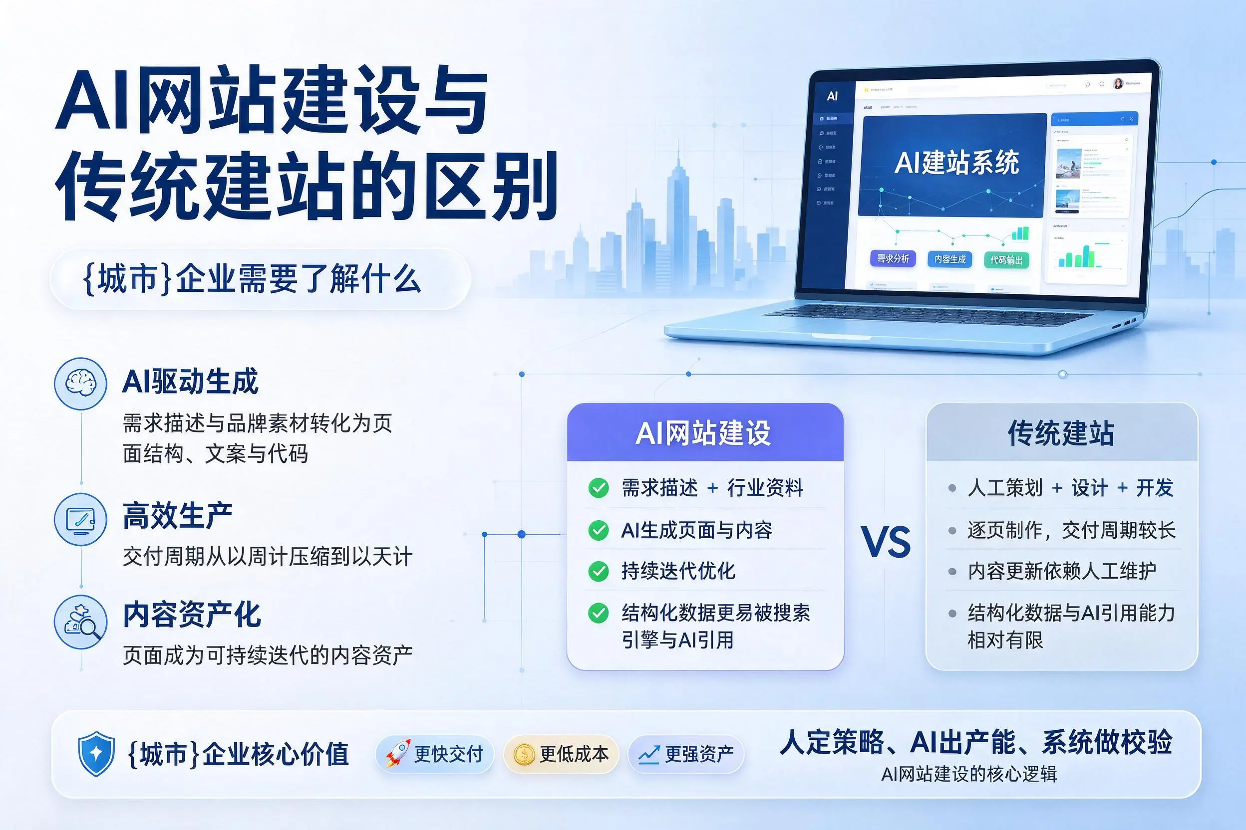 AI网站建设与传统建站的区别，邯郸企业需要了解什么