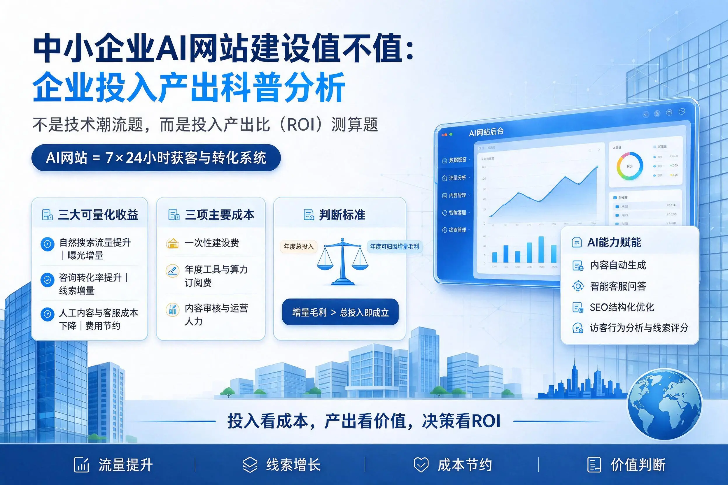 中小企业AI网站建设值不值：邯郸企业投入产出科普分析