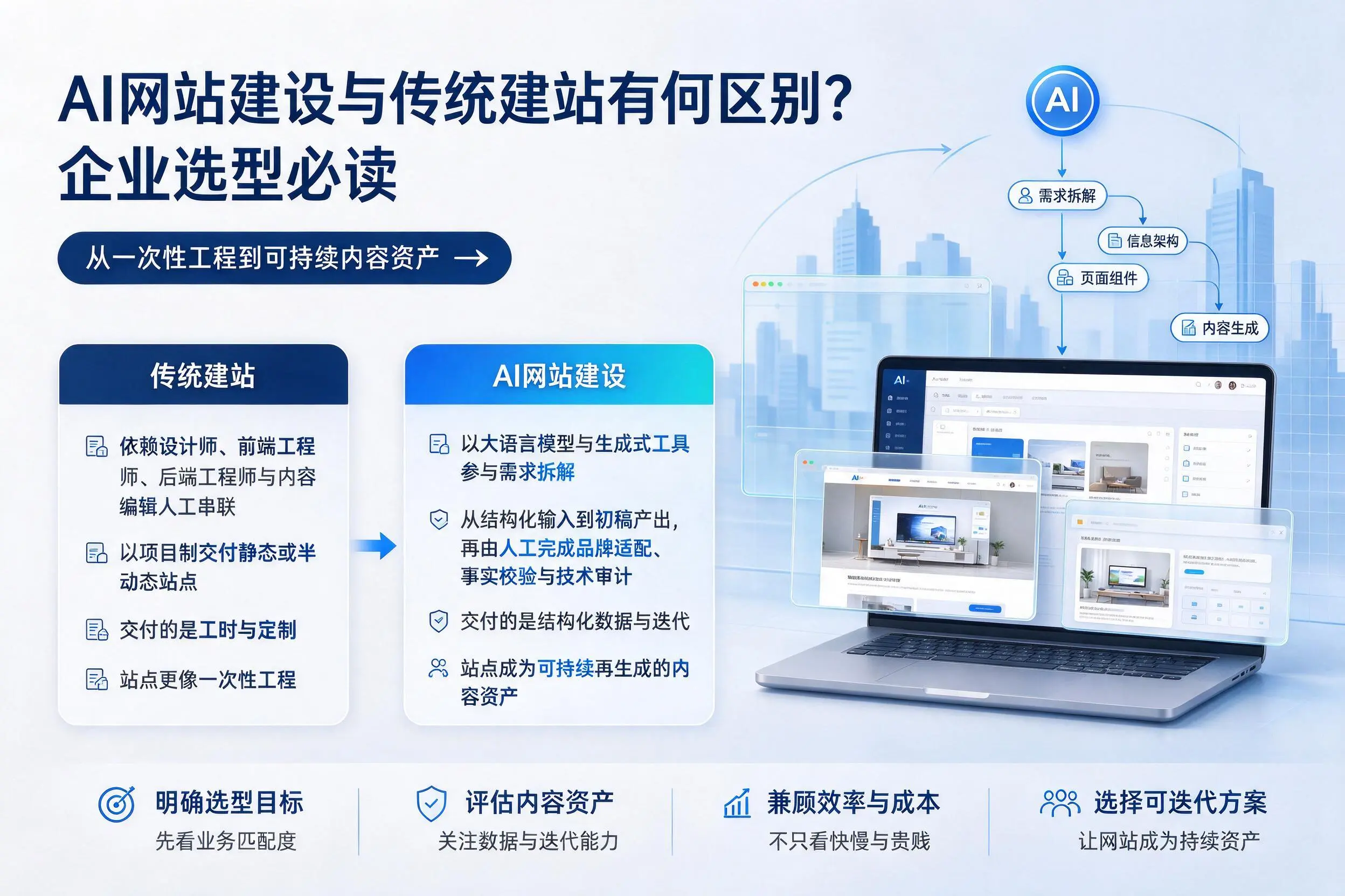 AI网站建设与传统建站有何区别？邯郸企业选型必读
