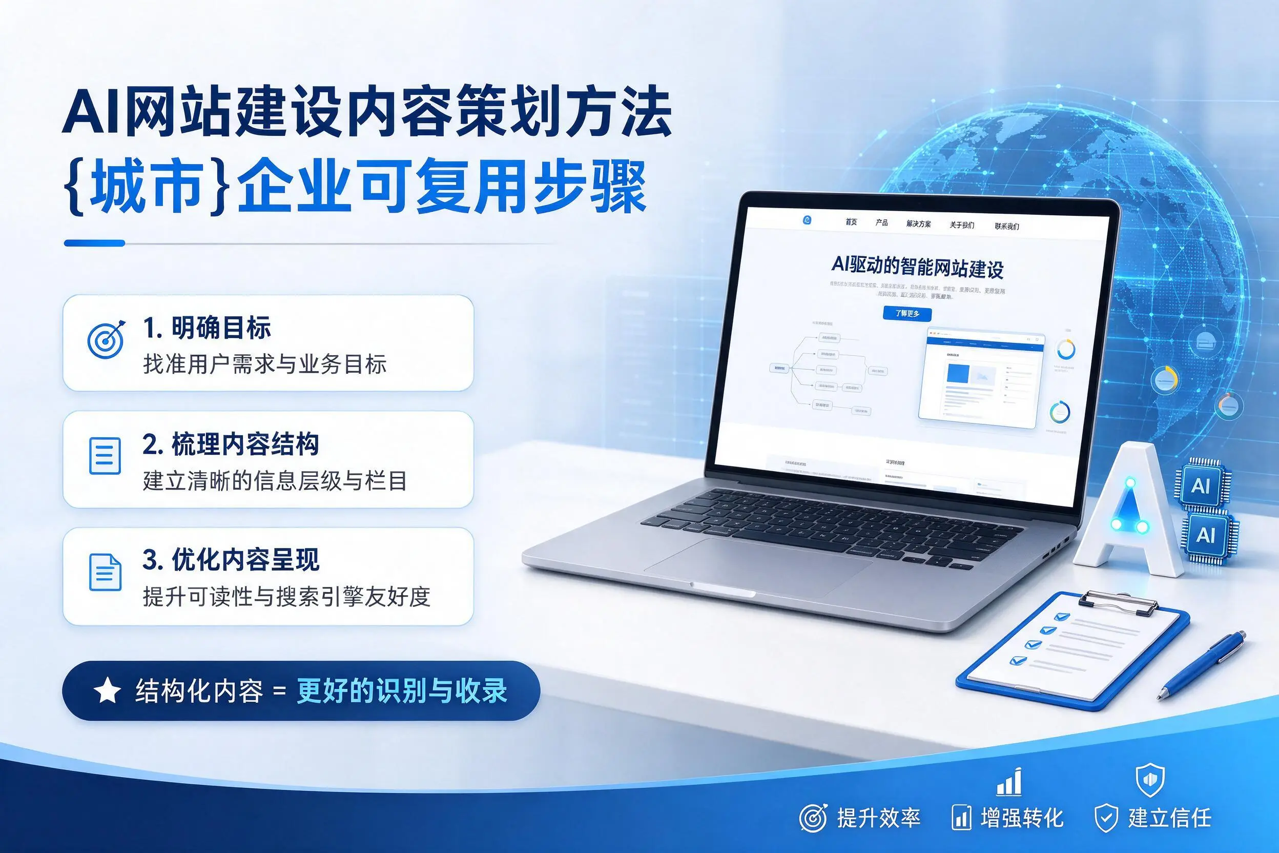 AI网站建设内容策划方法,邯郸企业可复用步骤