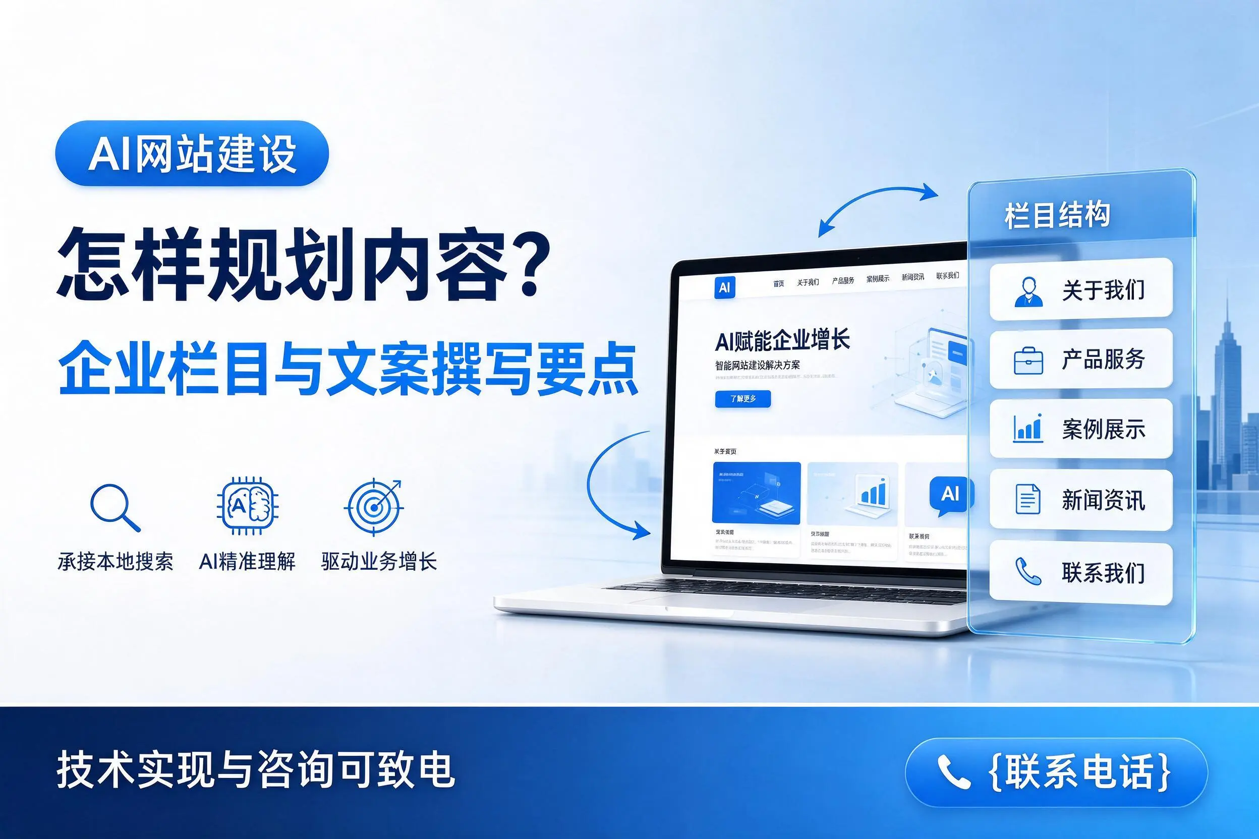 AI网站建设怎样规划内容？邯郸企业栏目与文案撰写要点
