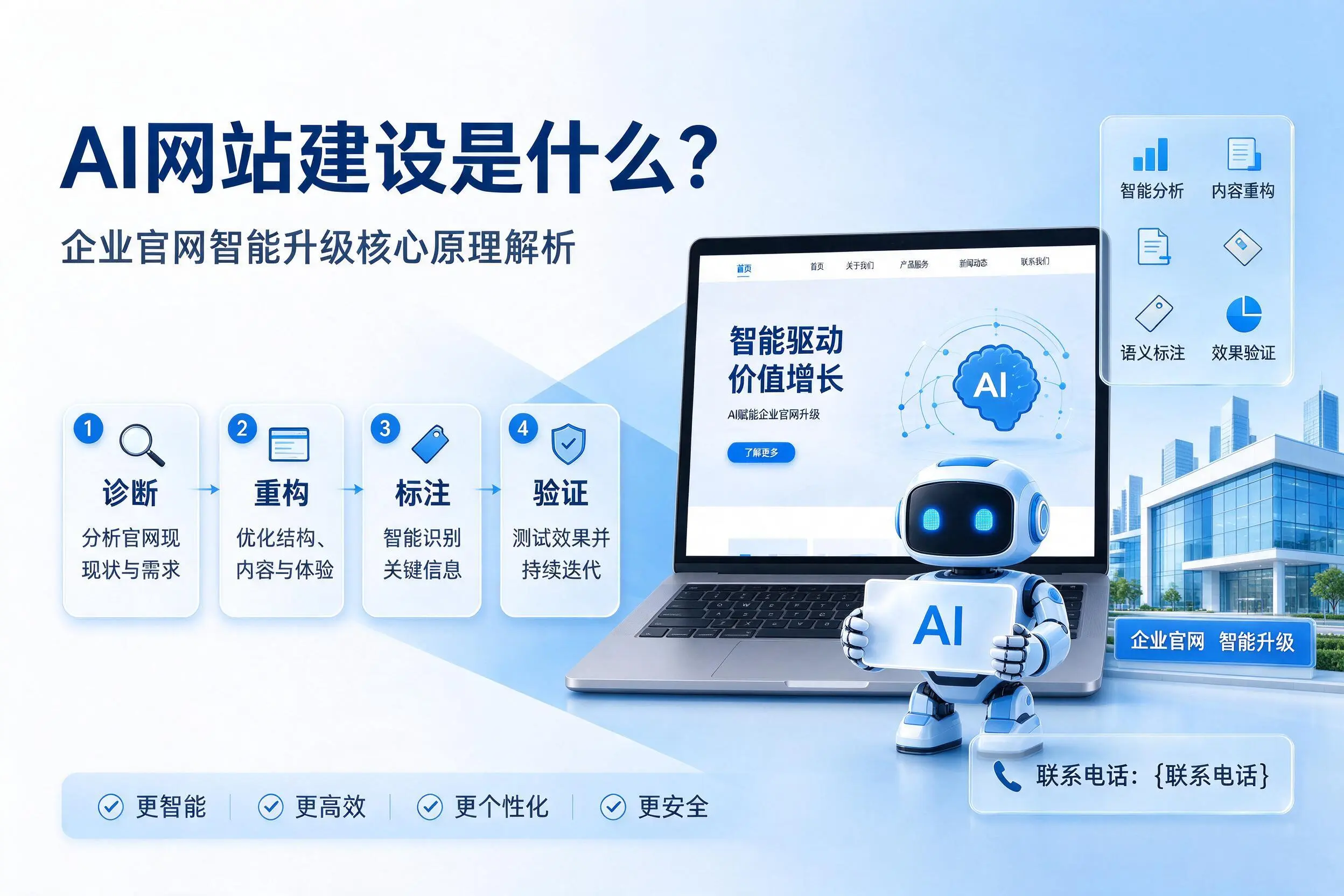 AI网站建设是什么?邯郸企业官网智能升级核心原理解析