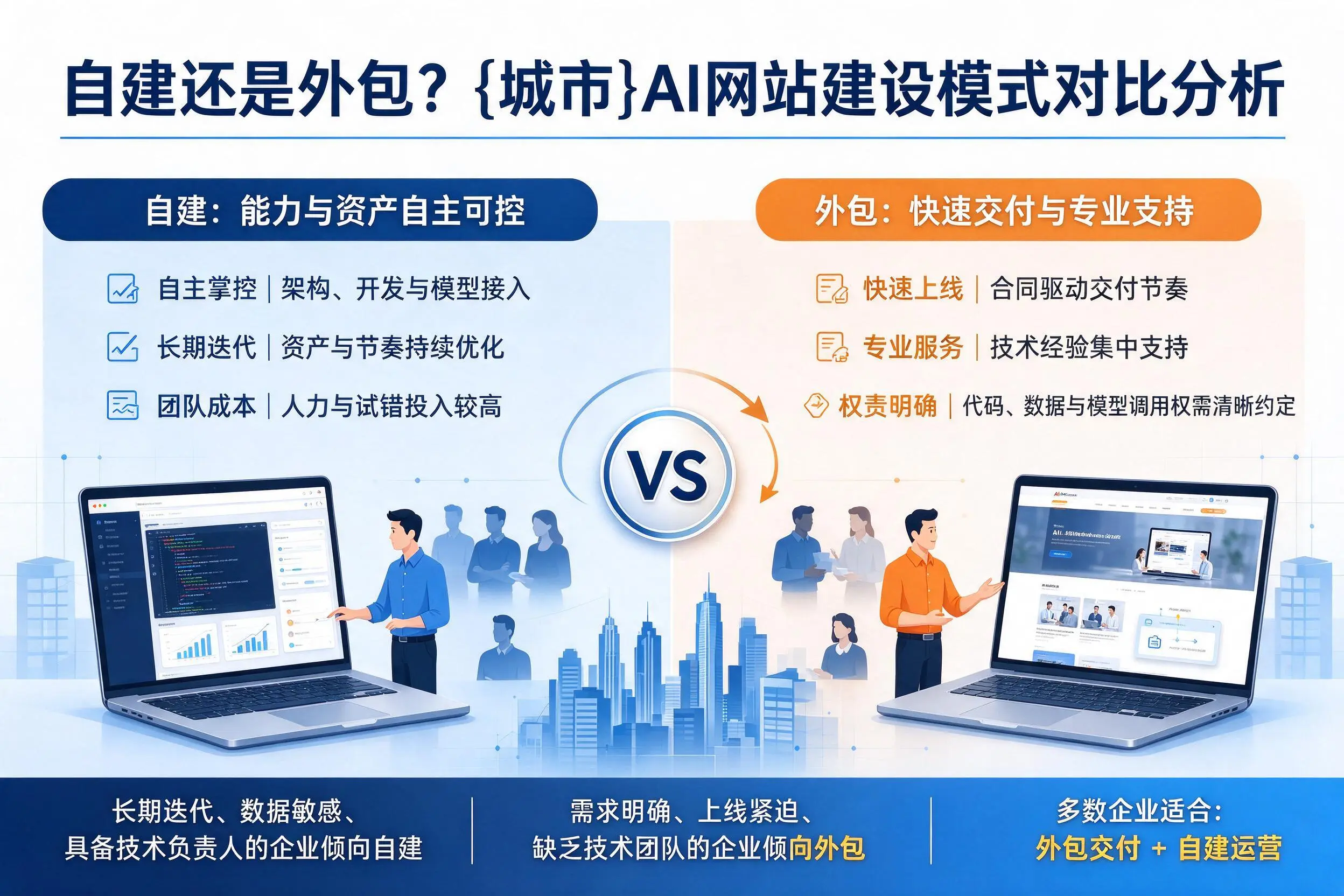 自建还是外包？邯郸AI网站建设模式对比分析