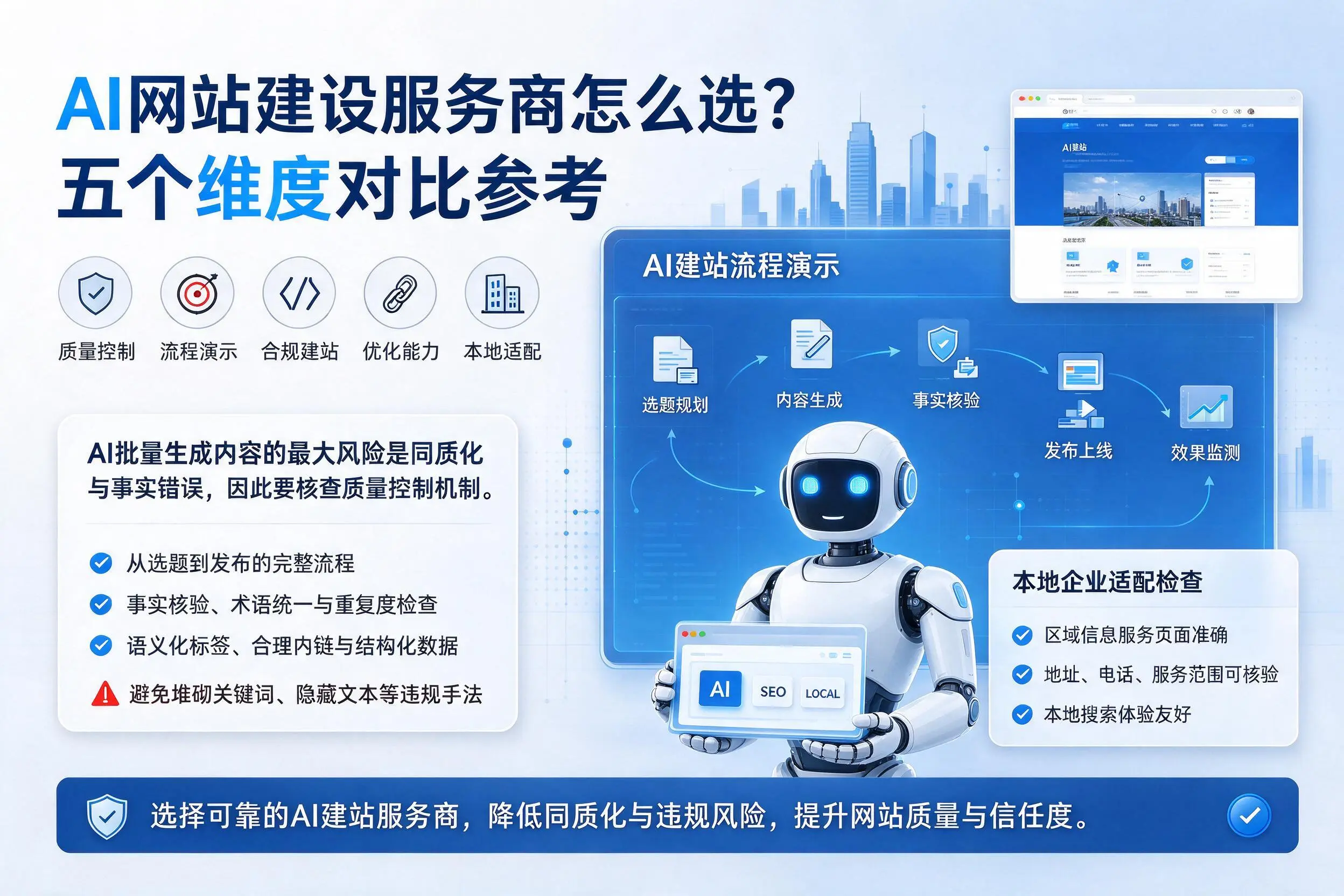 邯郸AI网站建设服务商怎么选？五个维度对比参考