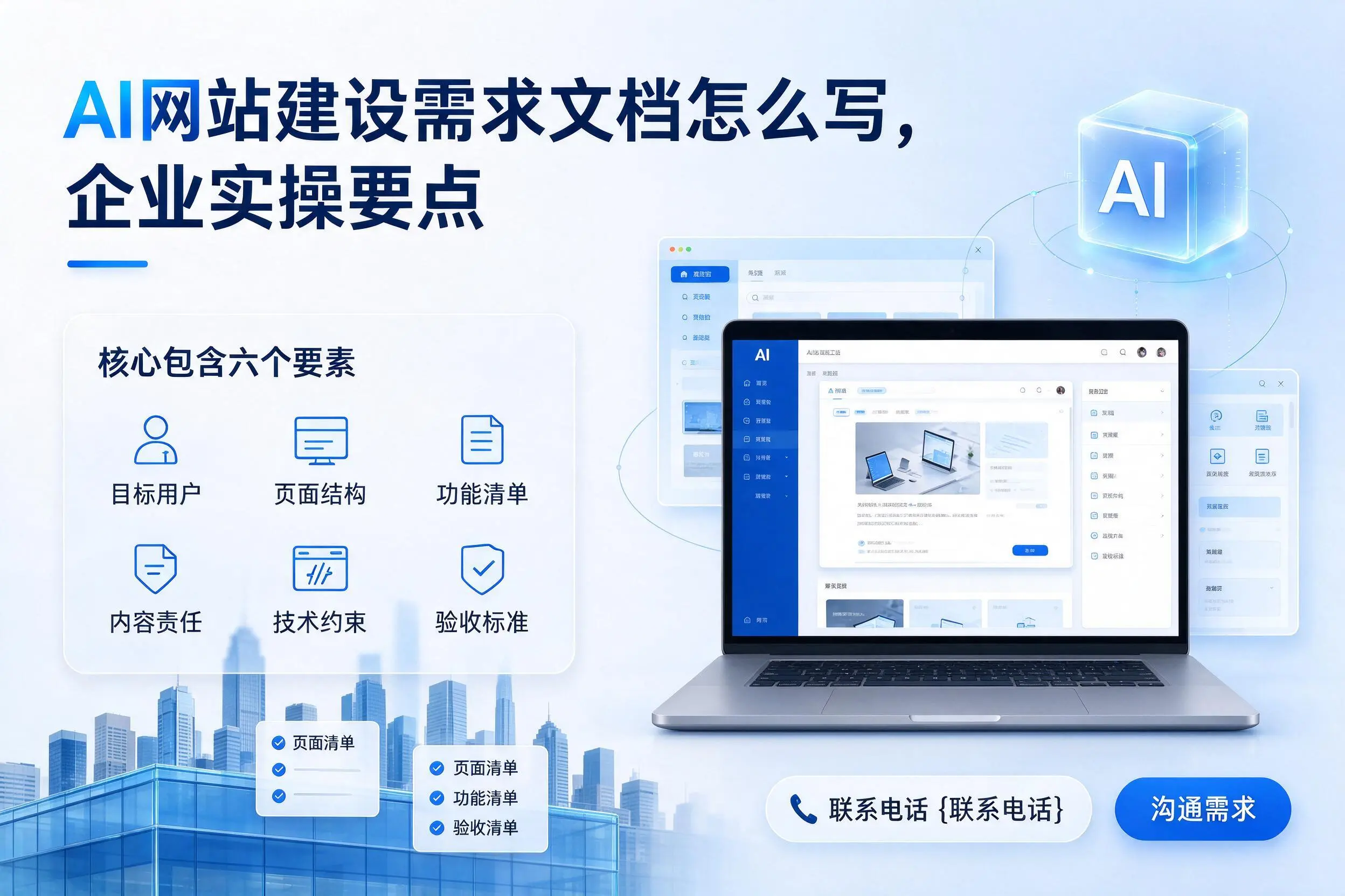 AI网站建设需求文档怎么写，邯郸企业实操要点